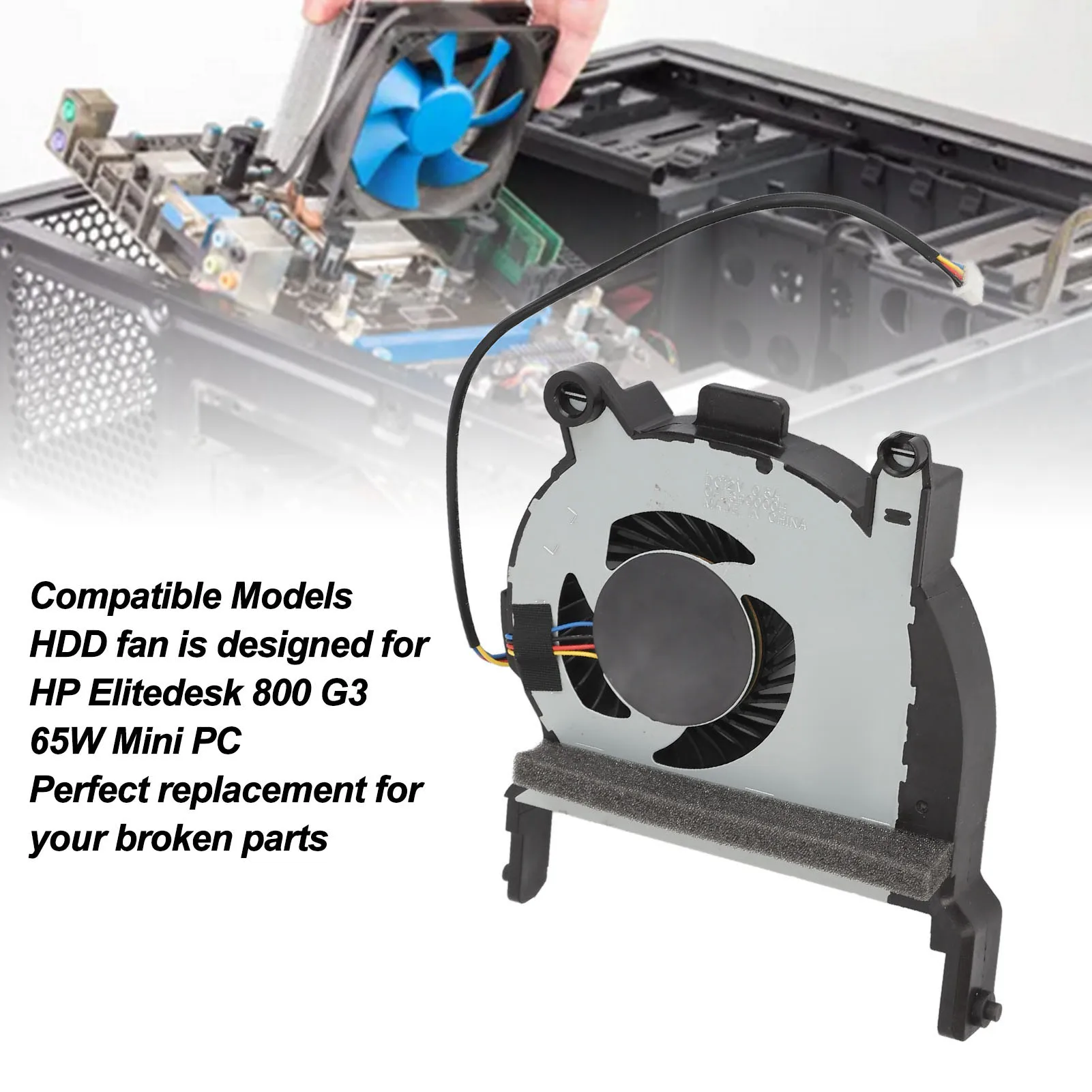 4 Pin DC 12V 0.5A CPU Cooling Fan Replacement for HP Elitedesk 800 G4 G5 705 G4 G5 for ProDesk 400 G4 G5 G6 405 G4 G5 600 G4 G5 image 2