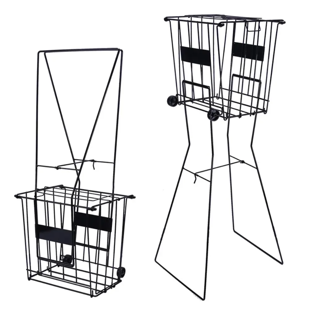 

Портативный складной сборщик теннисных и пиклбольных мячей на колесах, стандартная модель для сбора мячей, тренировочный инструмент для улицы