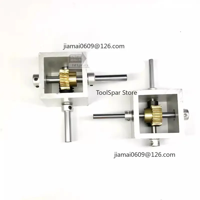 Small Worm Gear Reducer Gearbox 90 Degree Right‑Angle Reversing 1:10 1:20 Ratio