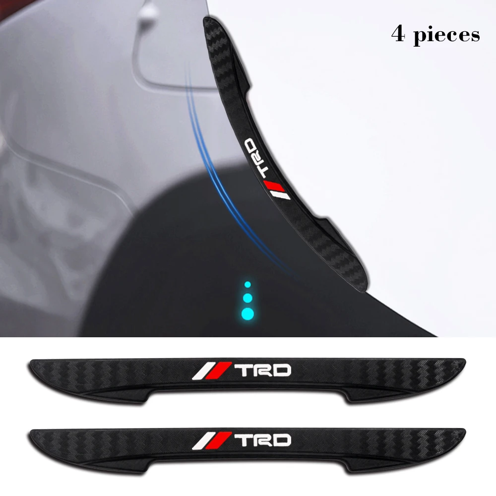 4 قطعة حافة باب السيارة المضادة للتصادم شرائط الوفير ملصقات الكسوة لتويوتا برادو أكوا هايلكس كامري Rav4 بريوس TRD Venza Yaris Crown #1