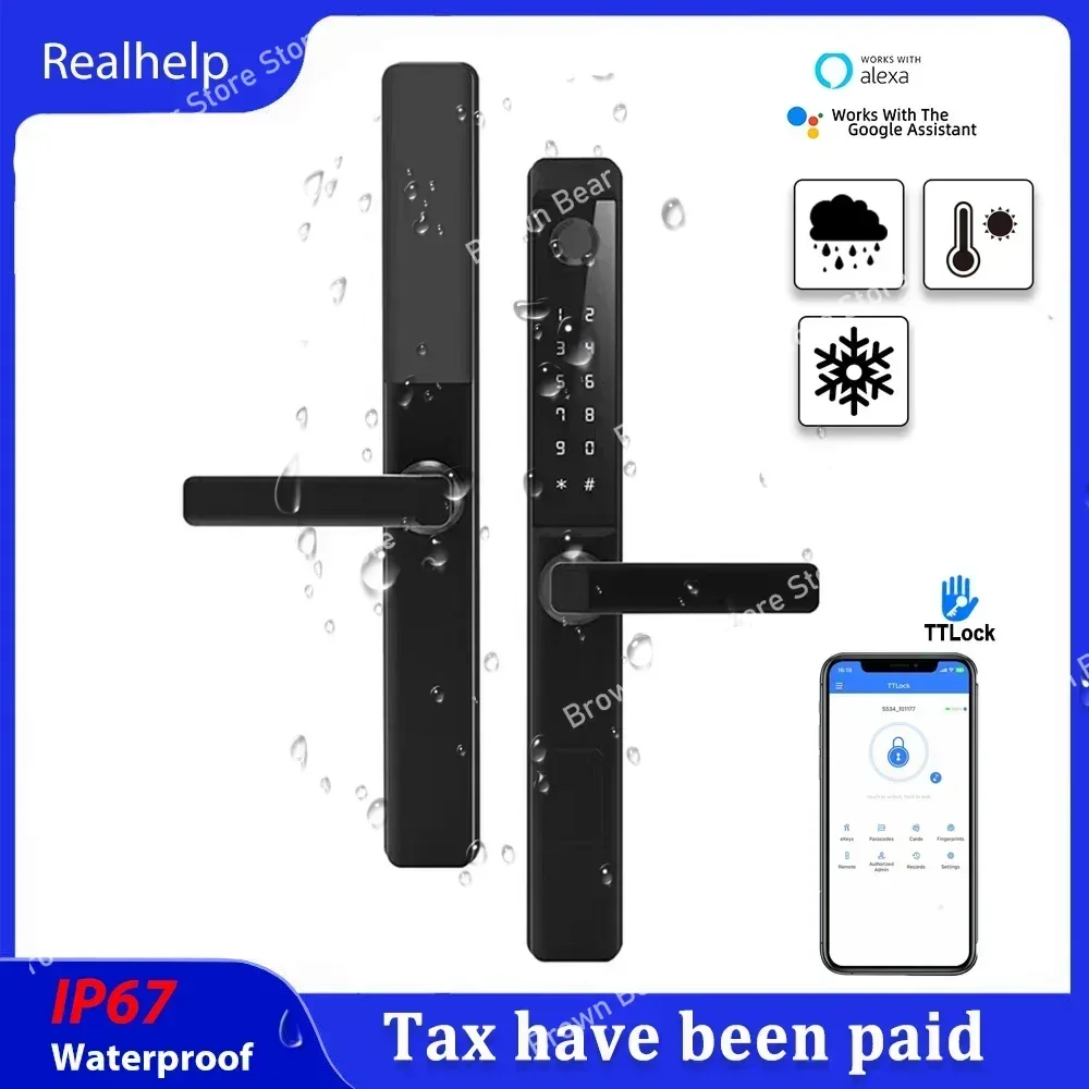 Maniglia per porta scorrevole intelligente con cornice sottile e sottile, con password per impronte digitali, tastiera con scheda IC, chiave digitale, serratura remota APP