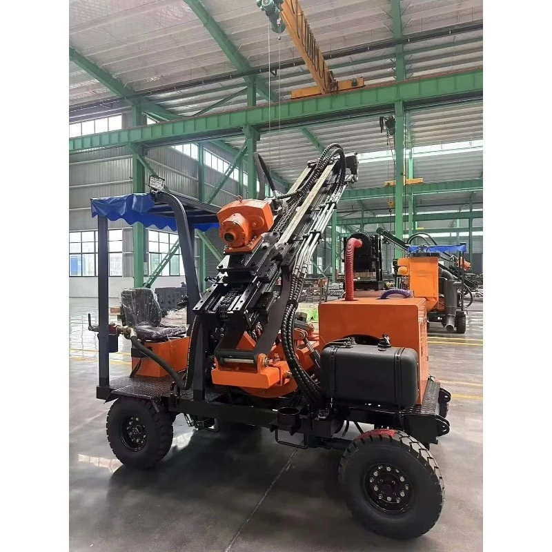 Diesel Engine Guardrail Pile Driver Hydraulic Ramming Rig For Highway Safety Barrier Construction Piling Support Machine Rig