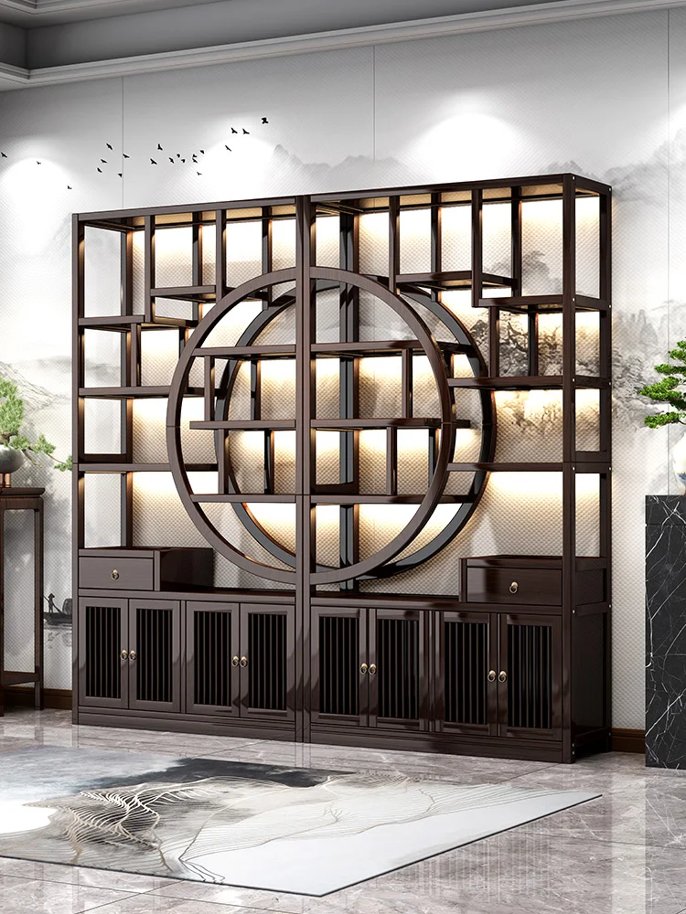 

Tea display rack Display cabinet Non-solid wood house tea room rack Store display cabinet Container rack