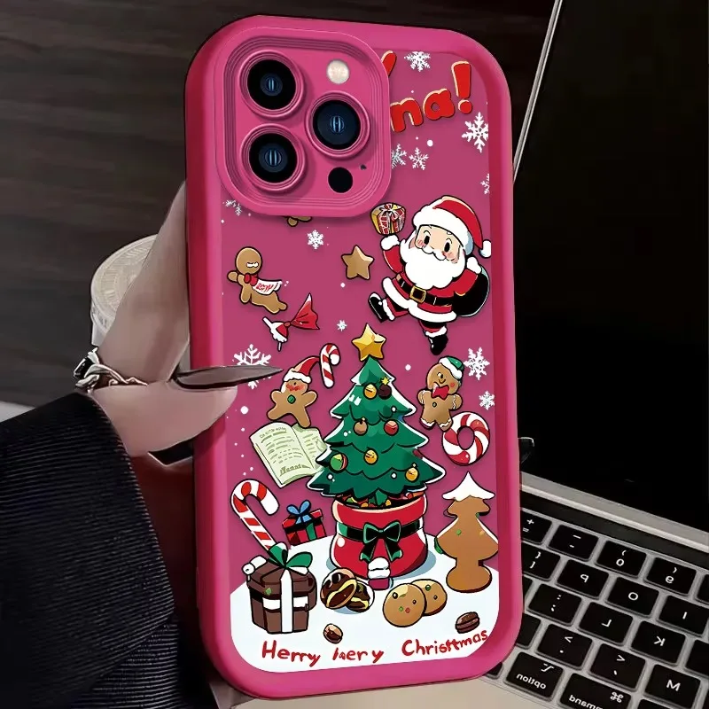 Soft Case for Xiaomi Mi 13T 12T 11T 13 12 11 Lite 5G NE POCO X6 X5 X4 GT X3 NFC F3 F4 F5 F6 M6 Pro 4G M5S Cute Father Christmas