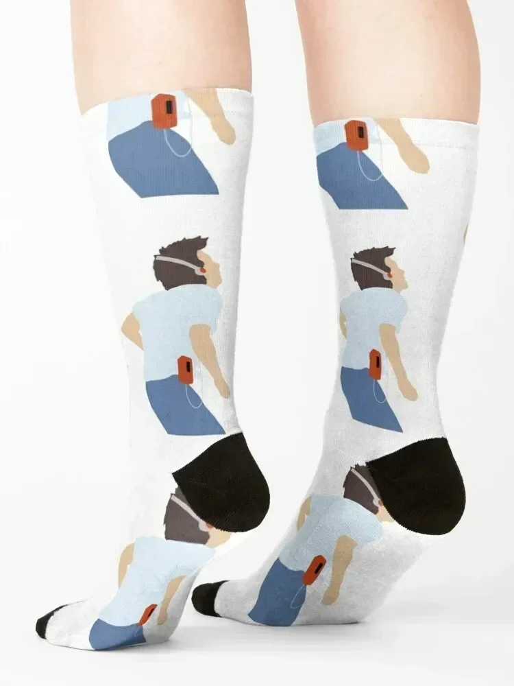 Footloose-Chaussettes de football anti-ALD pour hommes et femmes, cool, nouveau, illustration, affiche