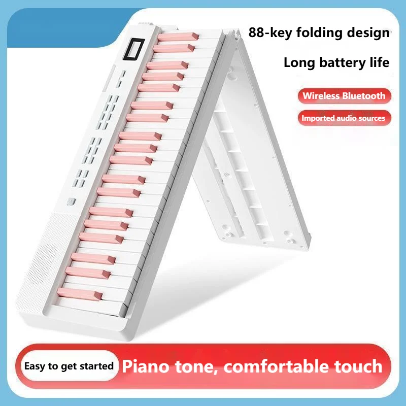Portable Electronic Keyboard Designed For Adults And Beginners Foldable Digital Piano With 88 Keys
