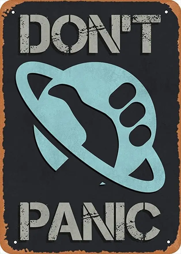 Dont Panic Mens Womens Decorative Aluminum Sign Wall Sign Bar Restaurant Cafe Bar Decor
