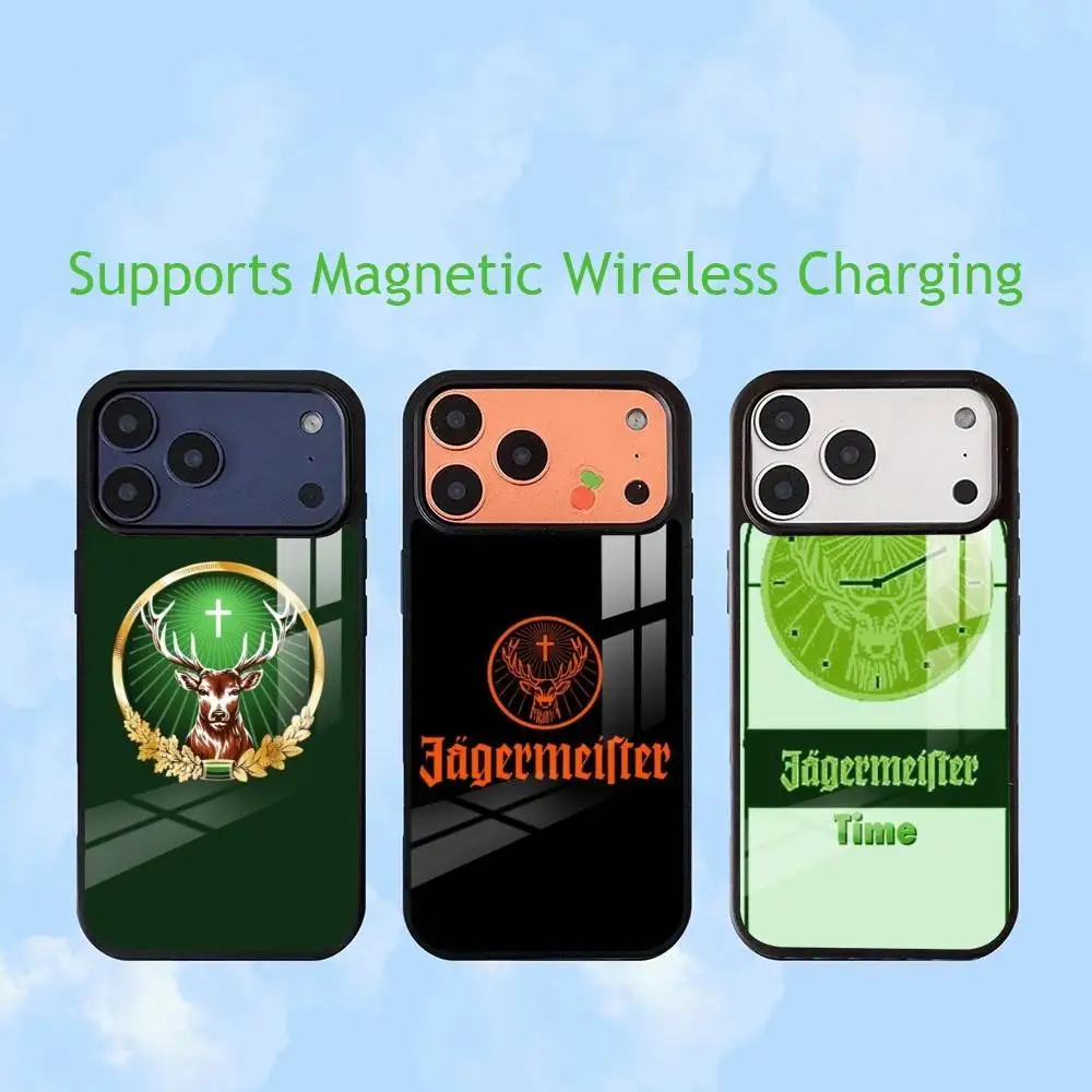 J-Jagermeister logo-O  Phone Case For iPhone17,16,15,14,13,12,11 Plus,Pro Compatible with magnetic wireless charging