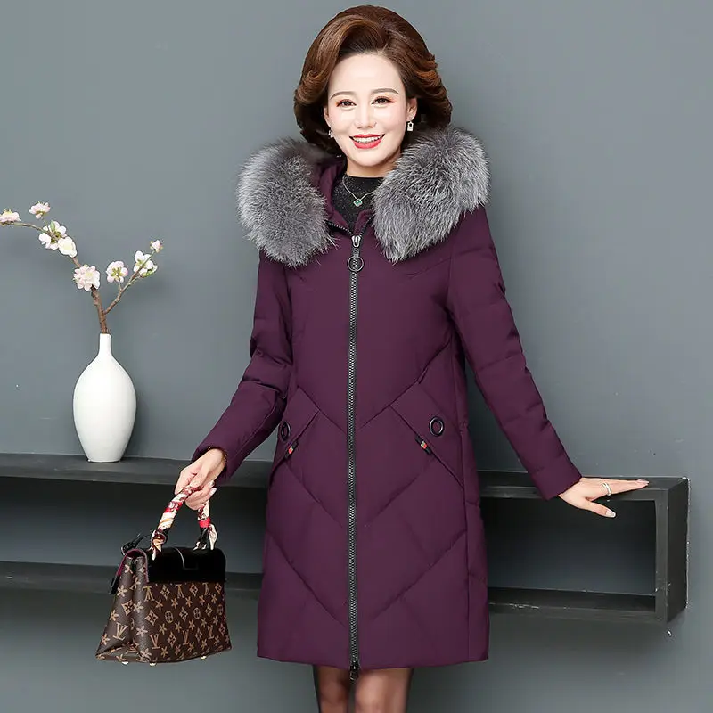 Women's Jacket 2024 New Winter Temperament Slim Parka  Cotton  Casual Warmth    Coat P35