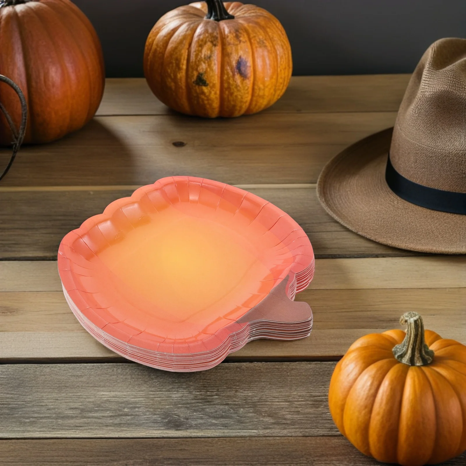 

25 Pcs Decorative Plate for Display Fall Dinner Plates Eating Paper Cupcake Dish Dessert Thanksgiving Party Tableware