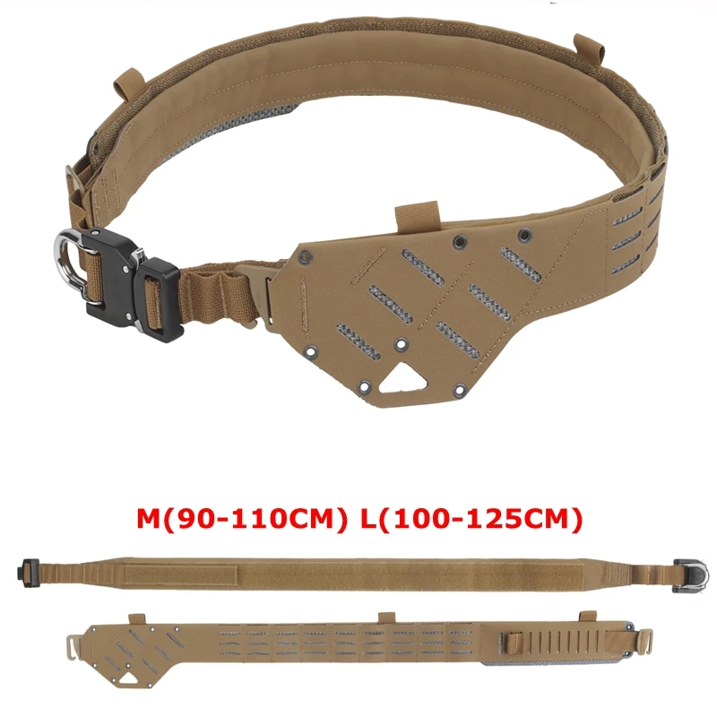 5CM Tactical Molle Belt ARC Quick Release Battle Belt MOLLE Heavy Duty Belt Padded Hunting Nylon Waist Belt for Low-ride Paddle