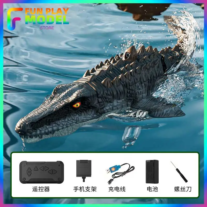 4drc S11 Remote Control Simulation Mosasaurus Electric Water Spray Hd Camera Waterproof Toy For Pool Lake Outdoor Water Activity