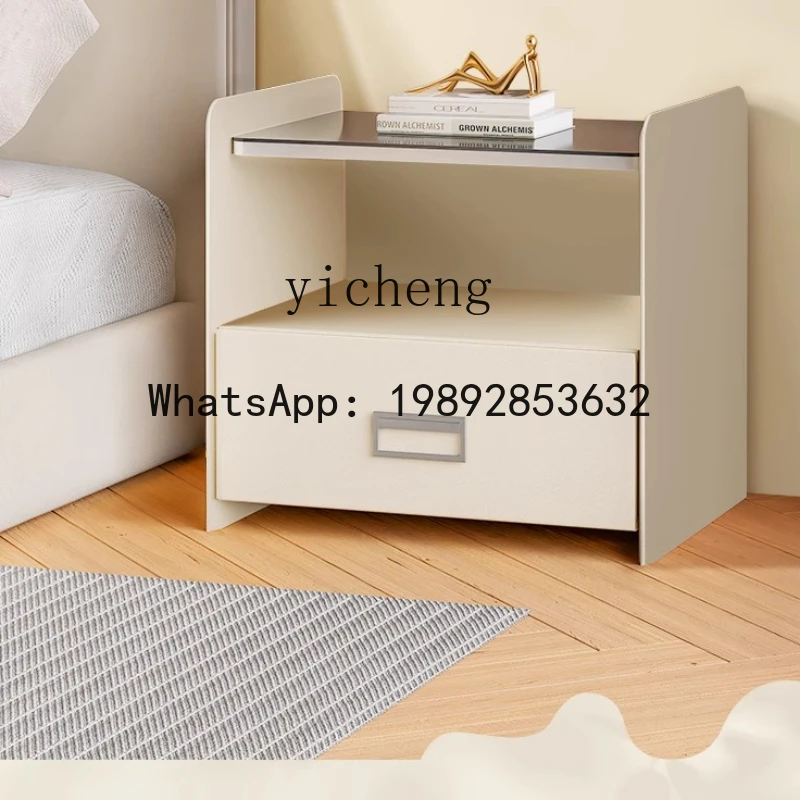 F1 آمنة، منزلية صغيرة على الطراز الفرنسي الكريمي بصمة الإصبع بجانب السرير صندوق إيداع آمن ذكي #2