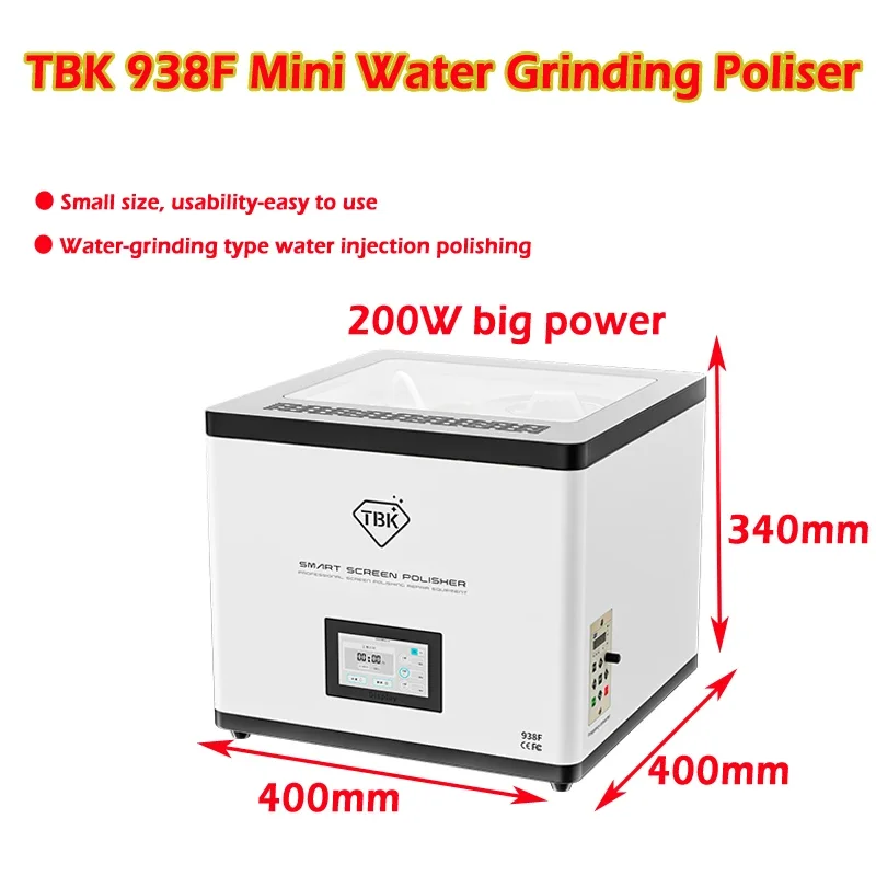 LY TBK 938F Mini Water Grinding Polishing Machine 2 Stations for iPhone X 12 13 14  LCD Screen Display Scratch Removal Repair