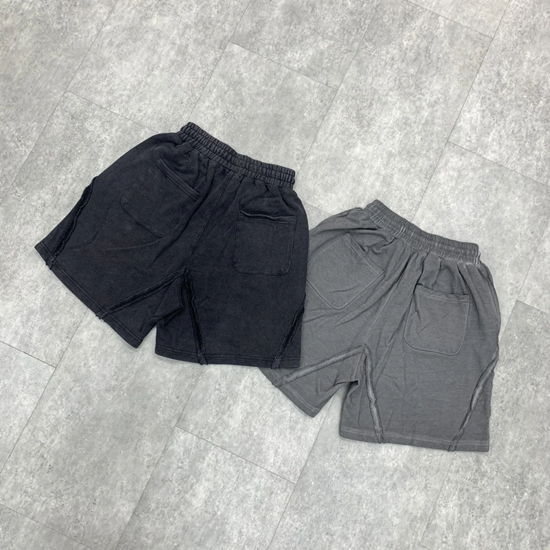 Thug Club 2026 New American-Style Metal Star & Moon Washed Vintage Loose-Fit Summer Shorts for Men
