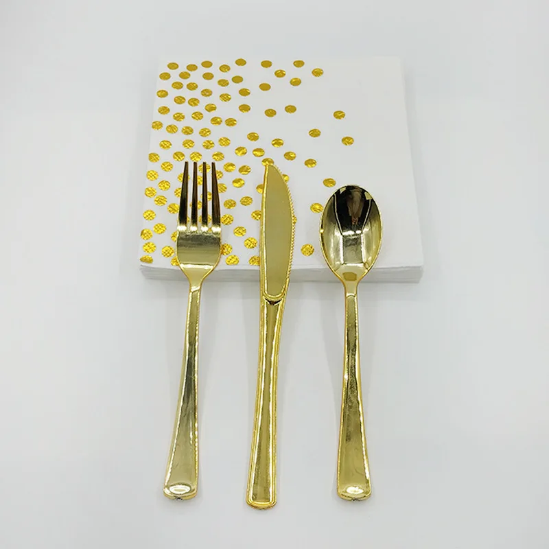 Gold Disposable Paper Plates Cups Straw napkins cakestand Tableware Sets for Adult Kids Birthday Party Supplies Gold Theme decor
