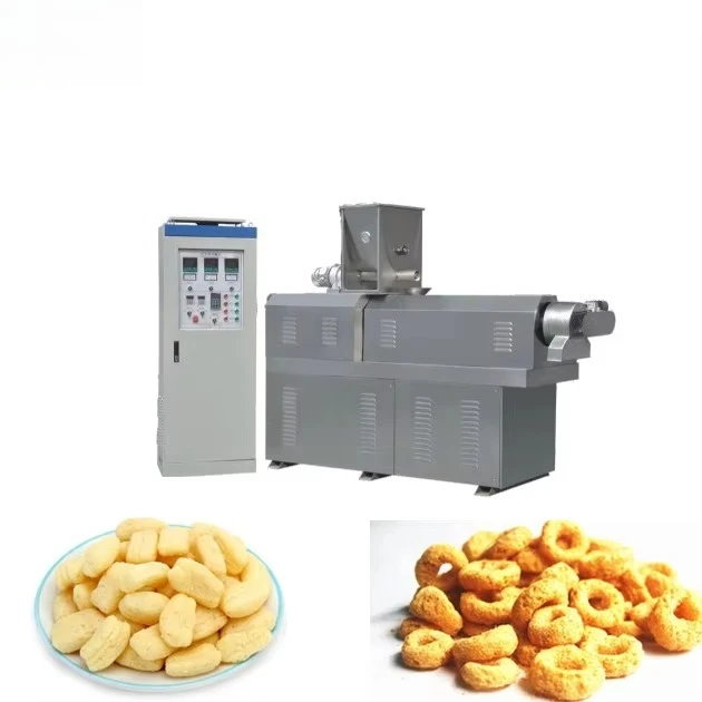 Puff Snack Production Line Twin Screw Extruder Corn Chips Food Making Machine