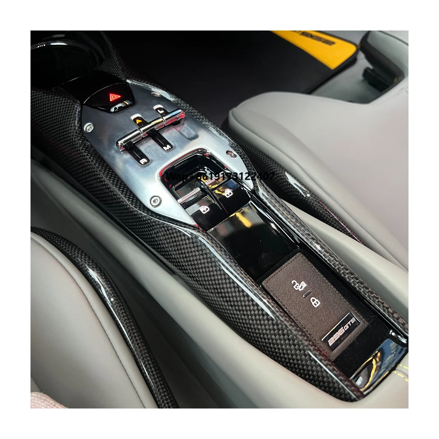 296 Peças Automotivas Estilo OEM em Fibra de Carbono Seca, Acessórios Automotivos, Painel de Controle Central de Câmbio para Interior de Carro 296