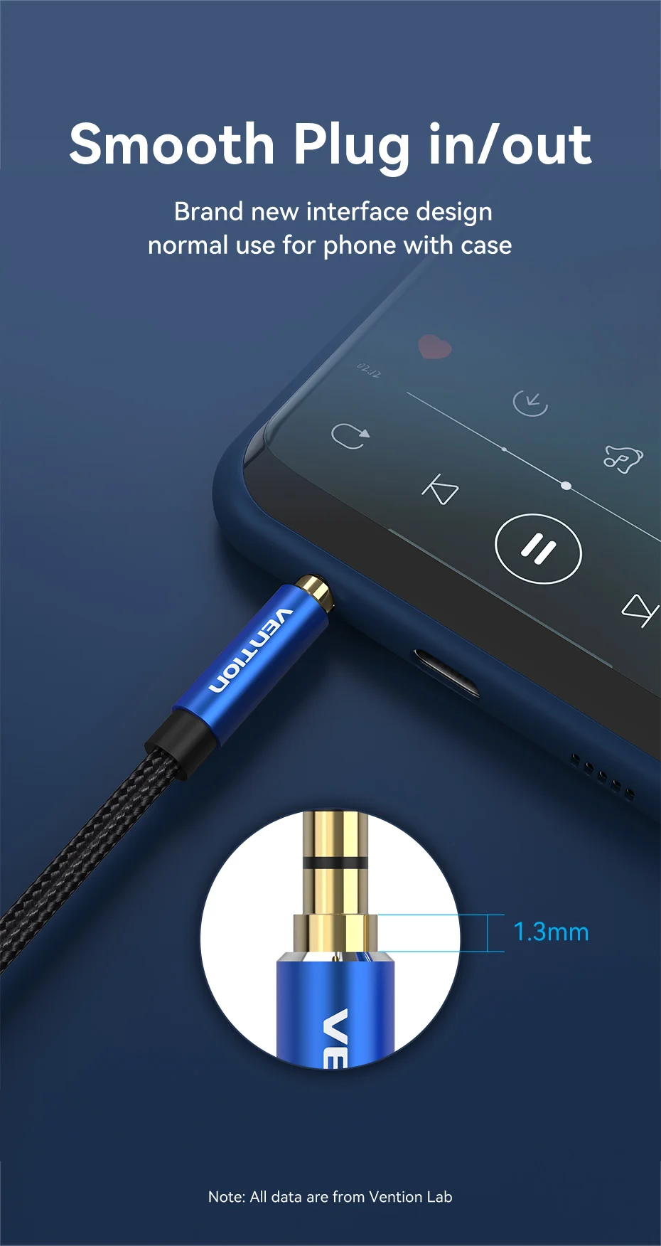 Vention Jack 3,5 mm Aux-Verlängerungskabel für Auto, Laptop, Mini-PC, TV, Xiaomi, Huawei, Stereo, 3,5 mm Audio-Buchse, Kopfhörer-Lautsprecherkabel – Detail 13