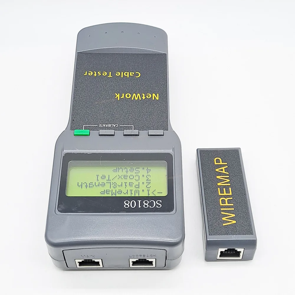 SC8108 LCD Digital PC Data Network Phone LAN Length Cable Tester Multifunction Wireless Cat5e With RJ45