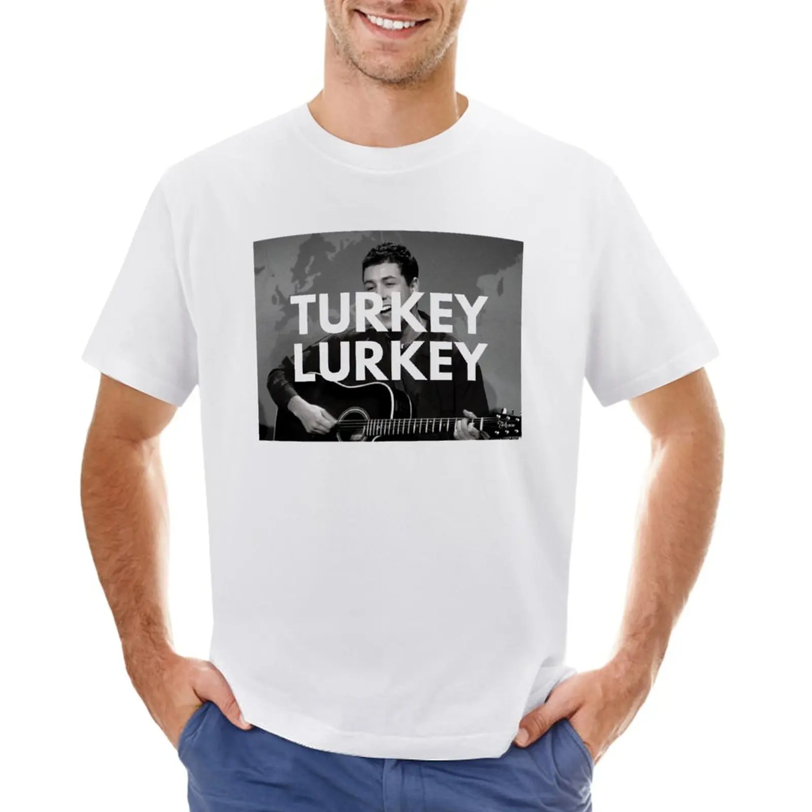 

Turkey Lurkey Thanksgiving Song T-Shirt quick drying funnys anime men t shirt