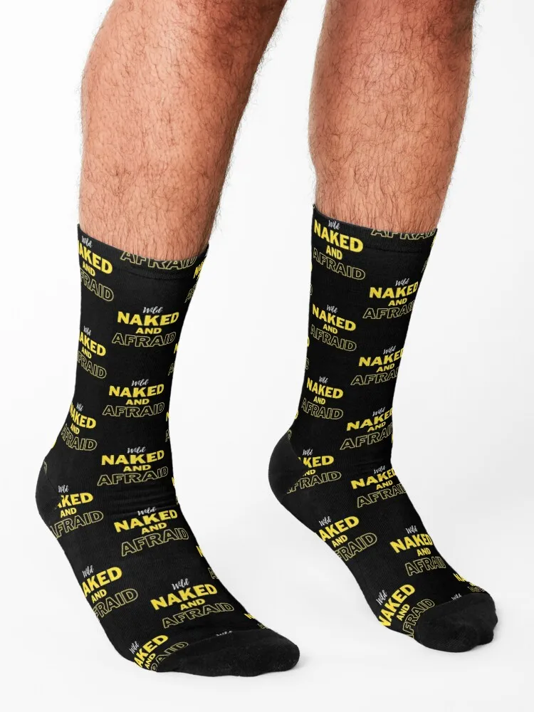 Funny Naked and Afraid TV Show Fan Gift Socks Children's shoes Socks For Women Men's