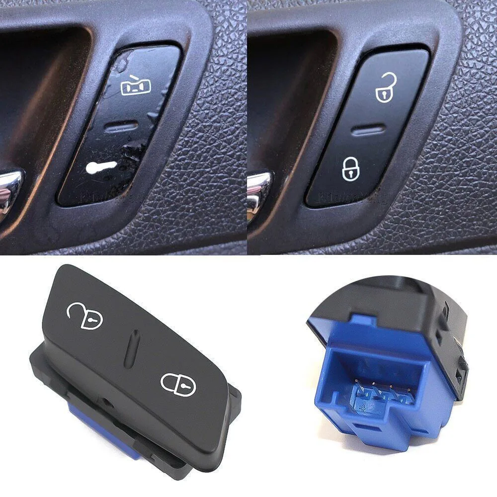 Car Accessory Central Door Lock Control Switch Button for Volkswagen Golf 5 Passat CC B7 Jetta 3 Tiguan Sharan 04-14 1K0962125B