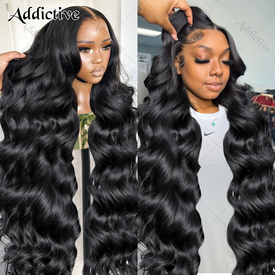 30 40 cali Body Wave HD Lace Front Wigs Human Hair 250 Density Brazilian Water Wave 13x4 Transparent Lace Frontal Wig For Women