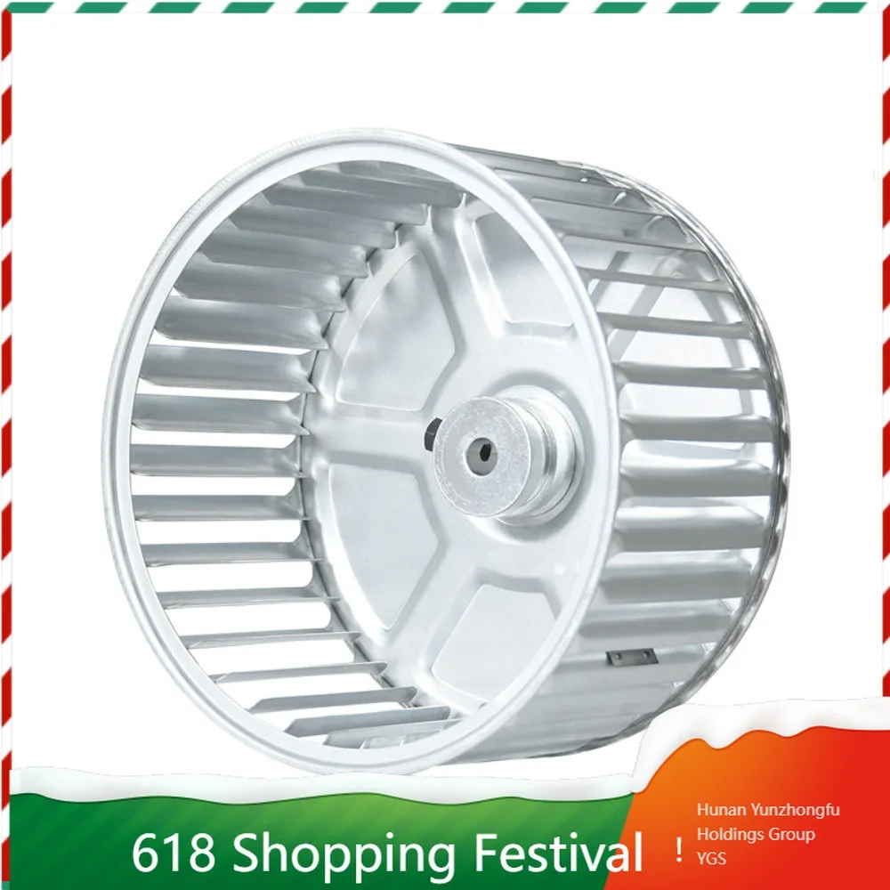 Long Shaft Motor Fan Wheel Multi Vane Centrifugal Impeller Galvanized Sheet Cooling Blade