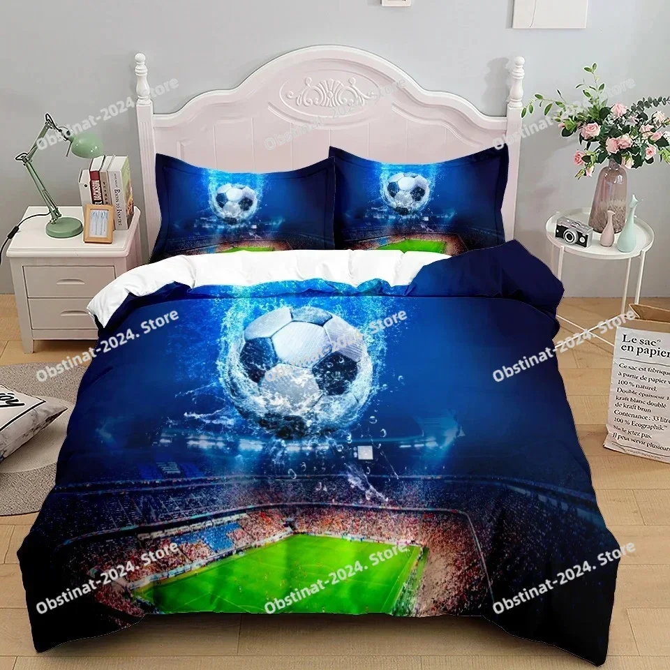 Football 3D Soccer Sports Theme Bedding set Printed Duvet Cover Pillowcase Single Double Queen Super King Size Sets