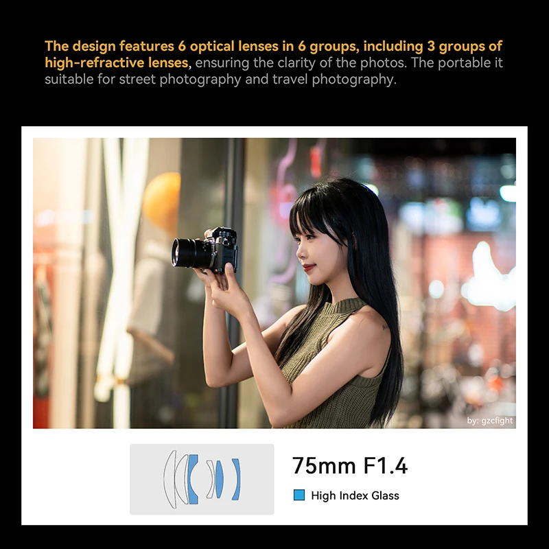 7artisans 75 مللي متر F1.4 إطار كامل التركيز اليدوي فتحة كبيرة صورة رئيس عدسة الكاميرا لسوني E Canon R Nikon Z L Mount
