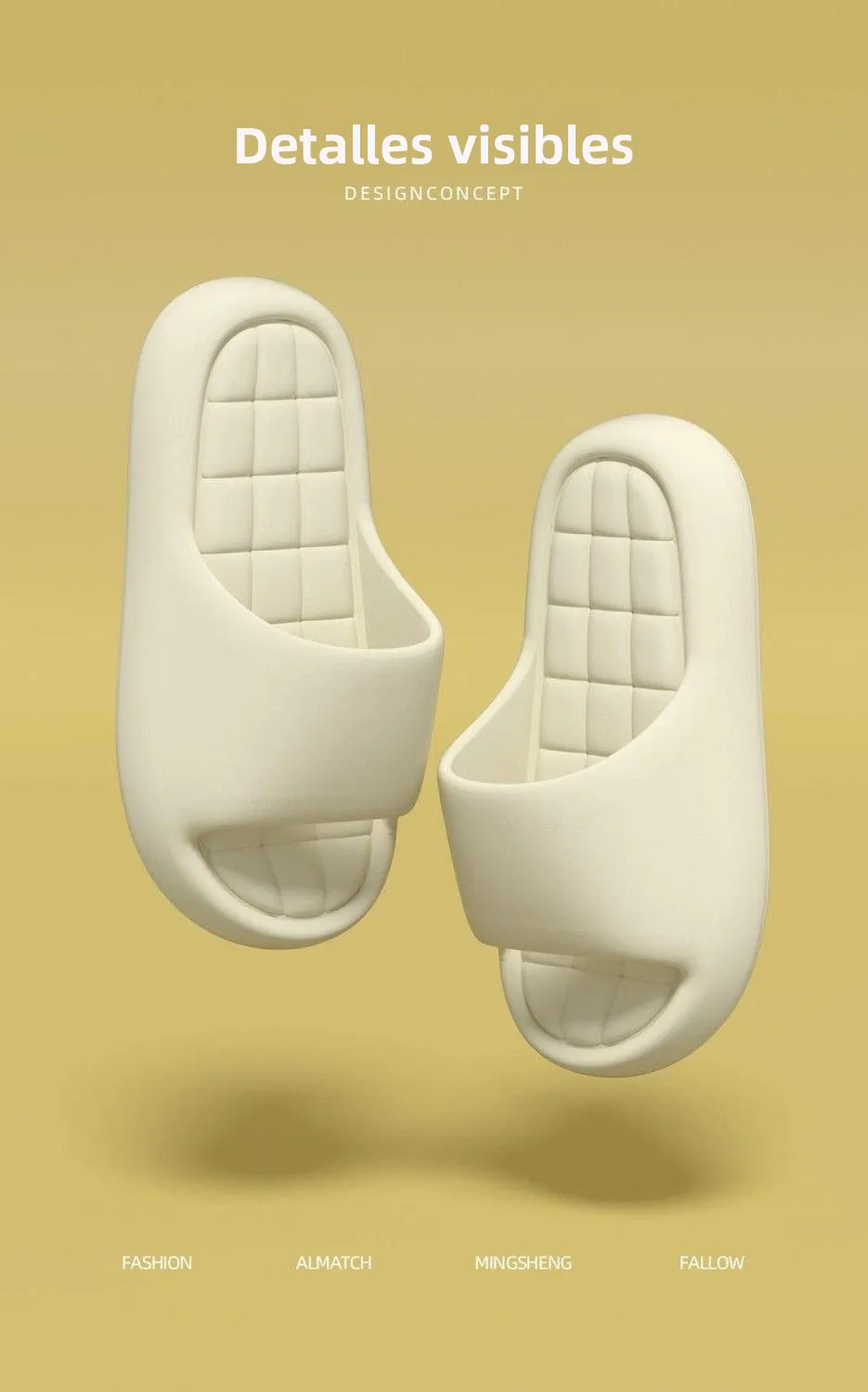 Pantuflas de Suela Gruesa Unisex, Antideslizantes para Baño, Cómodas para el Hogar, Sandalias Planas Modernas