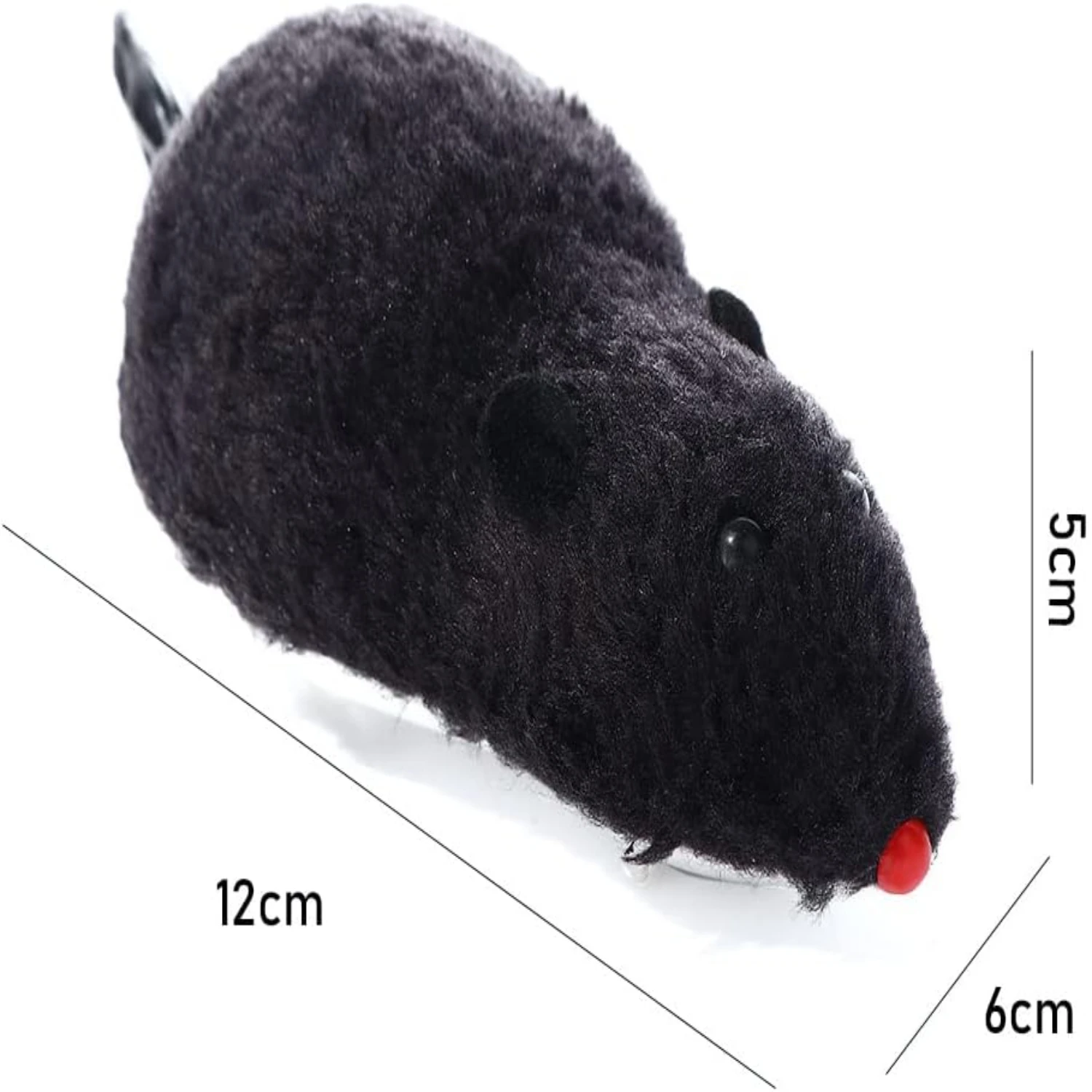 Funny Random Color Mechanical Wind Up Cat Dog Playing Plush Mouse Toy Power Spring Toys Clockwork Pet