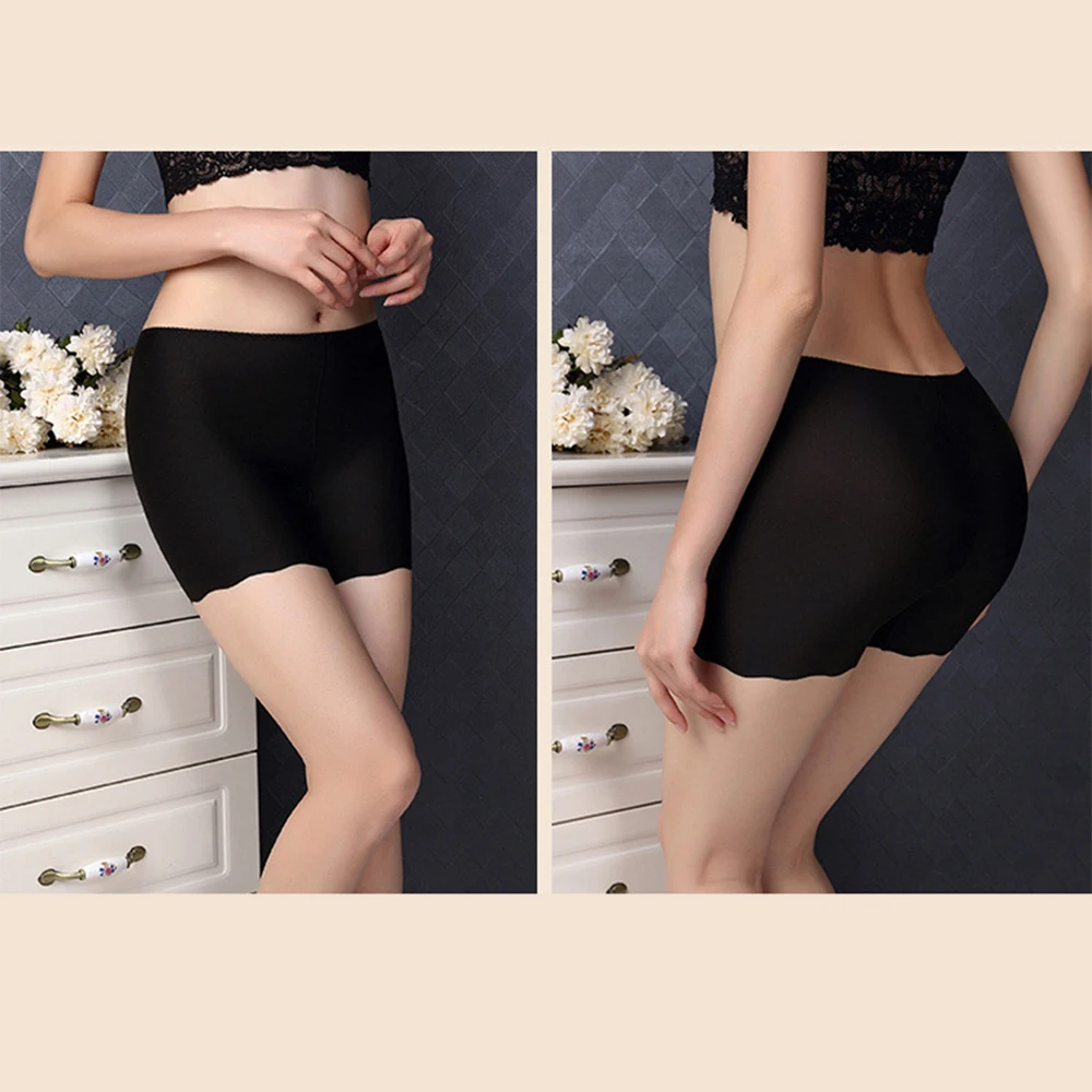

Hot Sale New Quality Women Shorts Short Pants Under Shorts Womens Briefs Comfortable Elastic High Waist Ice Silk