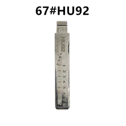 10 pz HU92 #67 linea incisa chiave lama scala denti di taglio chiave di taglio vuoto Clipper chiave lama per BMW CAS3 + CAS3 EWS X5