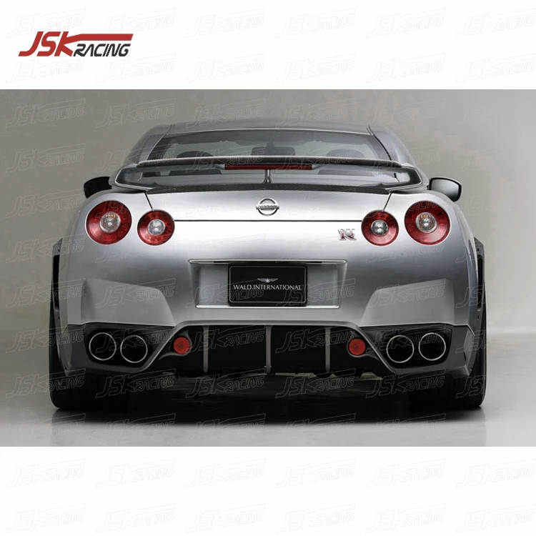 WALD STYLE CARBON FIBER REAR BUMPER DIFFUSER for 2008-2011 NISSAN R35 GTR