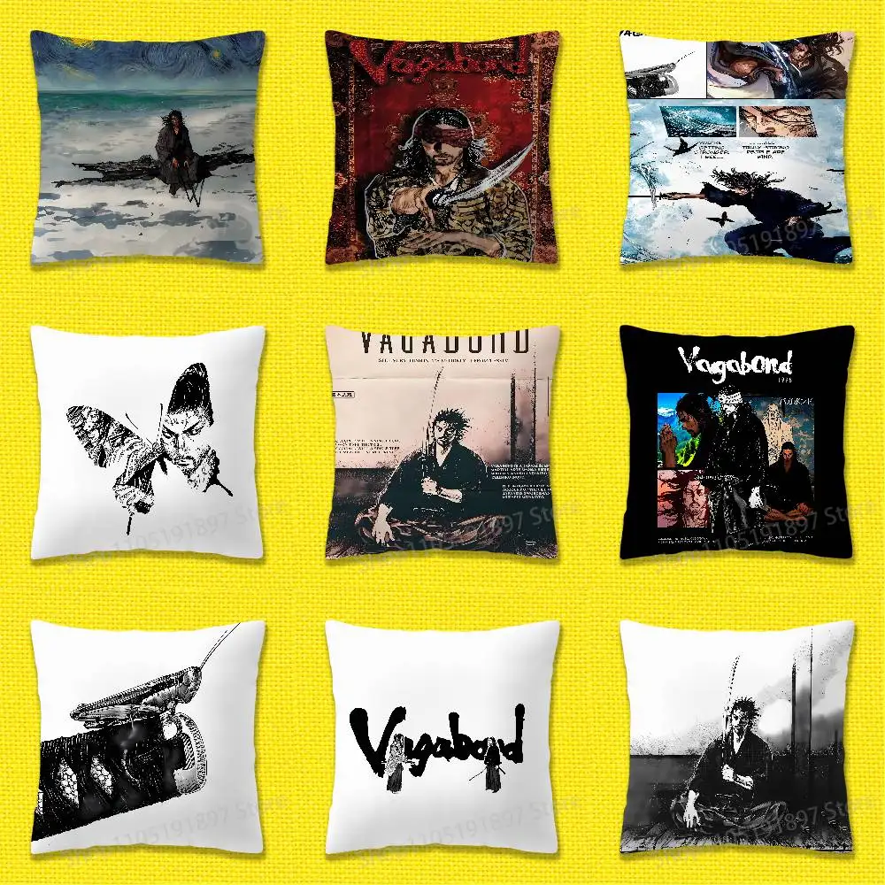 

Vagabond Miyamoto Musashi Throw Pillow Case For 55x55cm 40x40cm 45x45cm 50x50cm 30x30cm Square Office Pillowship Cover