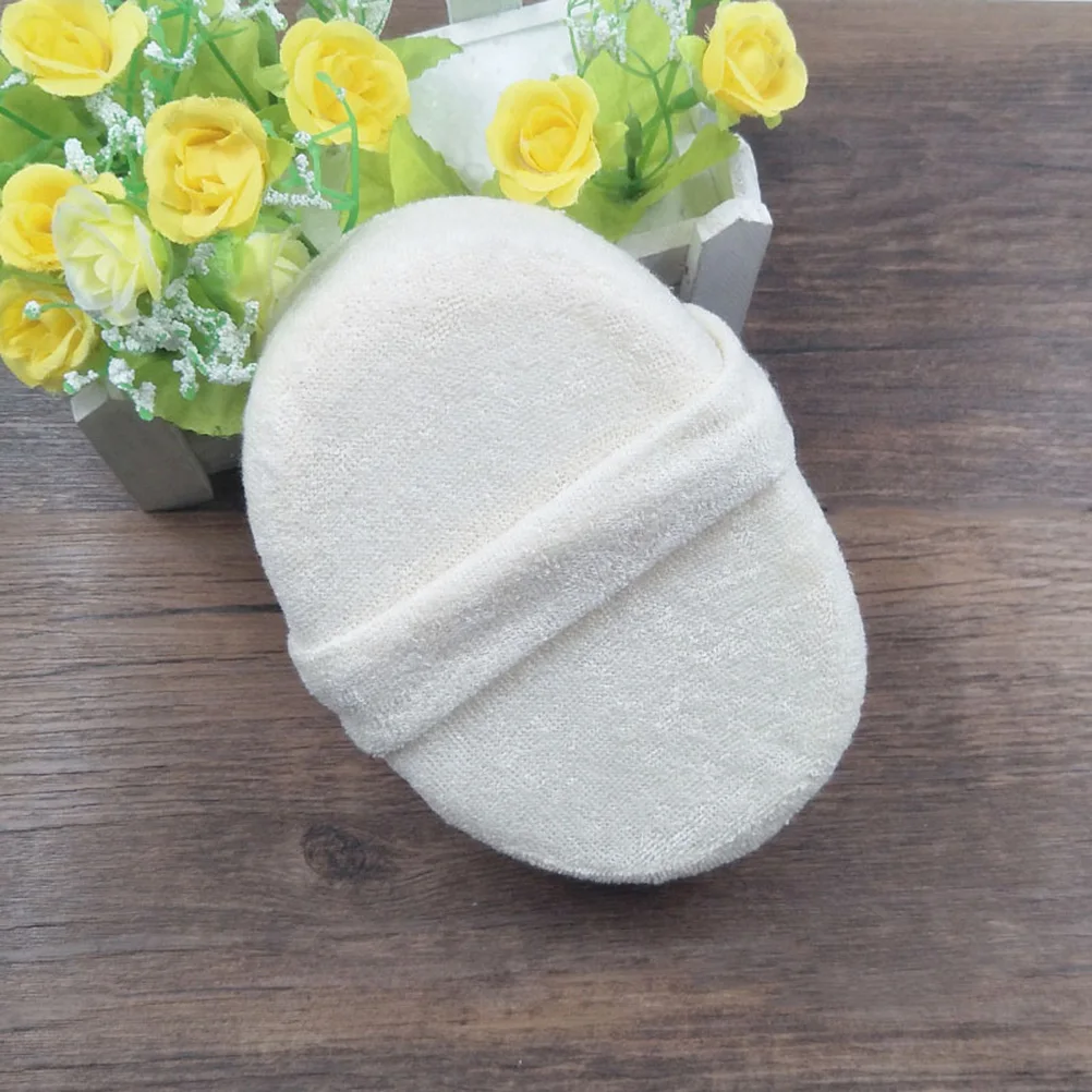 

2Pcs Loofah Sponge Pads Cotton Linen Shower Exfoliating Body Scrubber Gloves Soft Mesh Cleansing Sponges