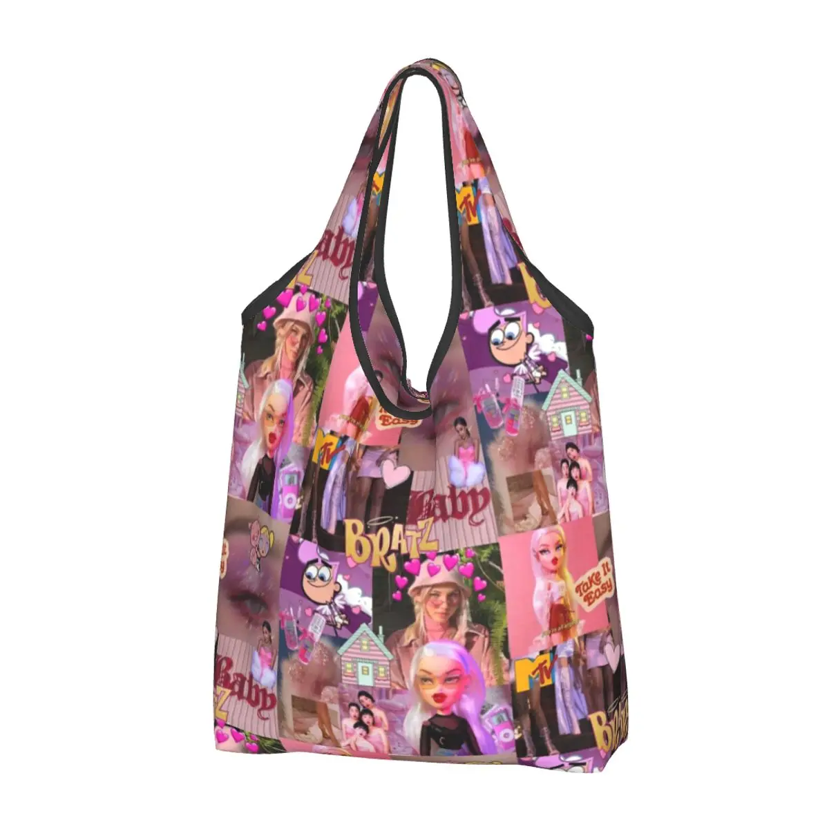 Bratzs-Bolso de mano personalizado para mujer, bolsa de hombro de gran capacidad, con dibujos animados de películas, televisión, Kawaii