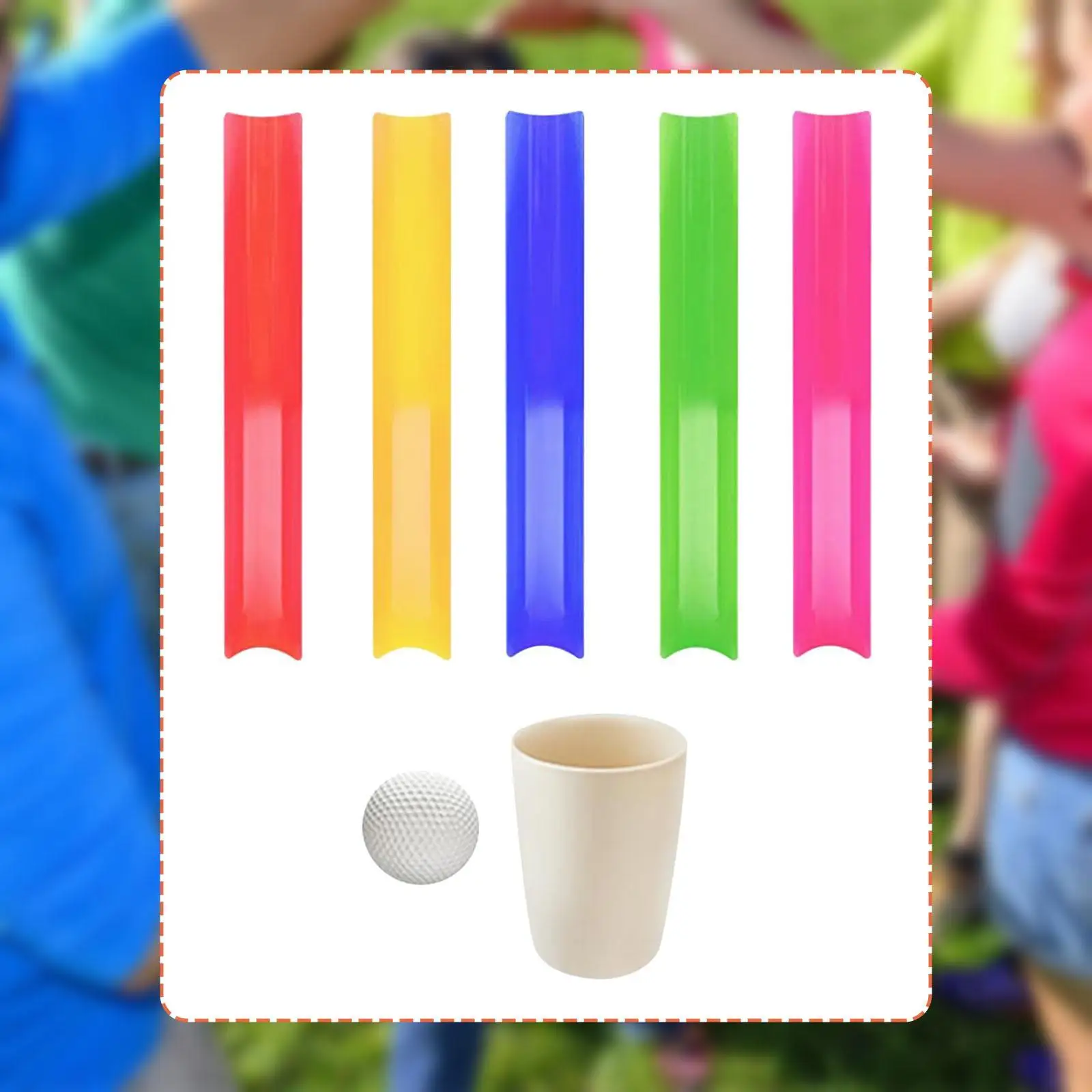 Pipeline Group Game Kit Portable PVC Relay Set with Ball and Cup Storage for Outdoor Teamwork Communication