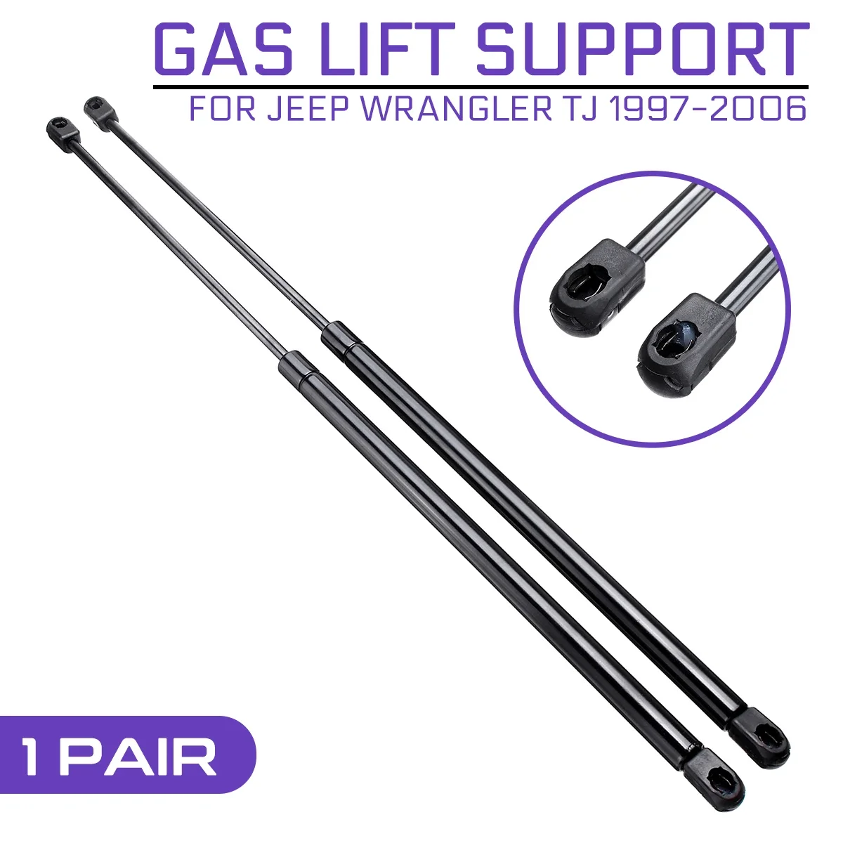 2pcs Car Rear Trunk Hood Lift Supports Props Rod Arm Shocks Strut Bars 55076310AB 4249 For Jeep Wrangler TJ 1997-2006