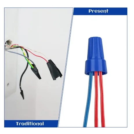 25/50/80pcs Quick Wire Connector Colorful Electrical Insulated Crimp Twist Terminal 0.2-10mm Nut Spring End Cap Connection