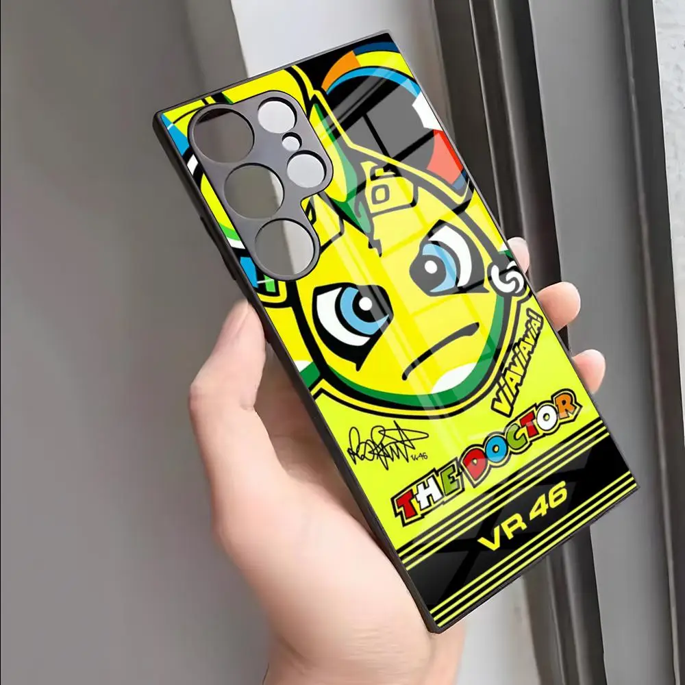 Чехол для телефона V-ValentS R-Rossies 46, чехол для S25 Ultra Samsung S24 Fe S22 S20 S21 23 Plus Galaxy A54 A34 A53 A16, стеклянный чехол