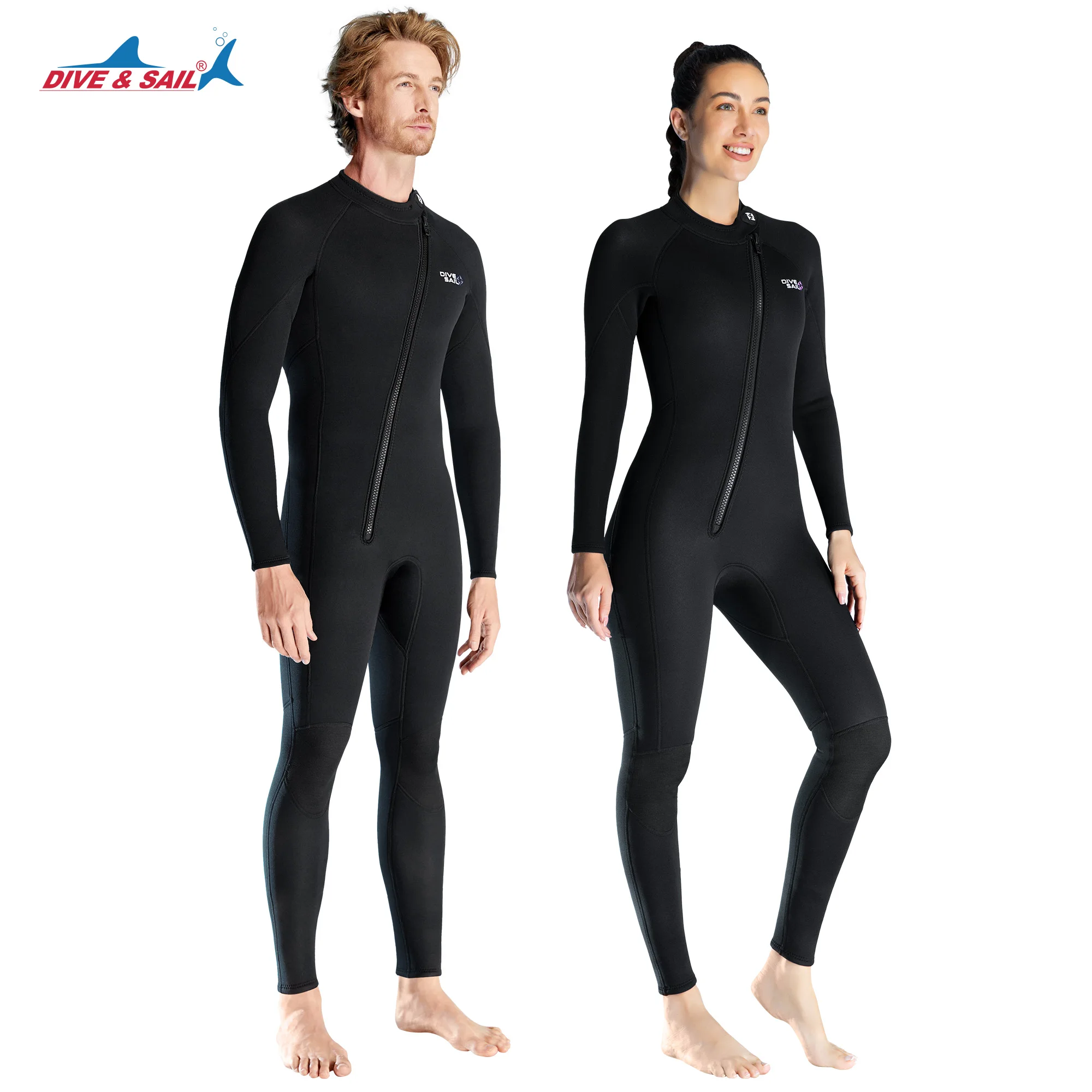 

Fashion Black 1.5mm Wetsuit Men And Women Neoprene Swimsuit For Couples Freediving Suit Diving Swimwear Plus Size S-XXXL D130210