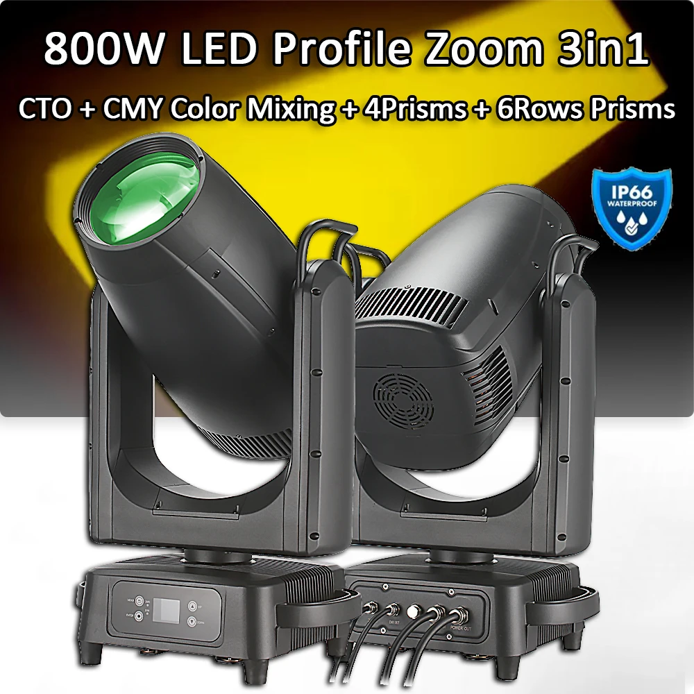 

Waterproof Outdoor 800W LED Profile Zoom 3in1 Moving Head Light Wedding Nightclub Lamp For DMX Stage Lighting Disco Party DJ