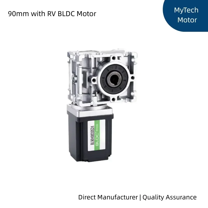 90mm Brushless DC Motor 100W 200W 400W High Torque RV30/RV40/RV50 Gearbox 20-200rpm for Arm Conveyor Fan Boat