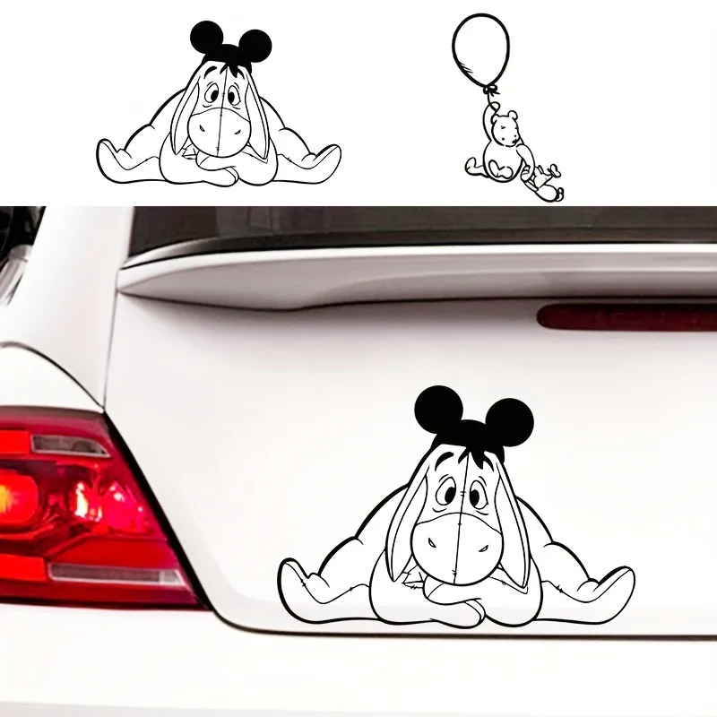 Winnie The Pooh Eeyore Vinyl Sticker For Car Window Bumper Door Decoration, Winnie the Pooh and Piglet Decals Laptop Decor