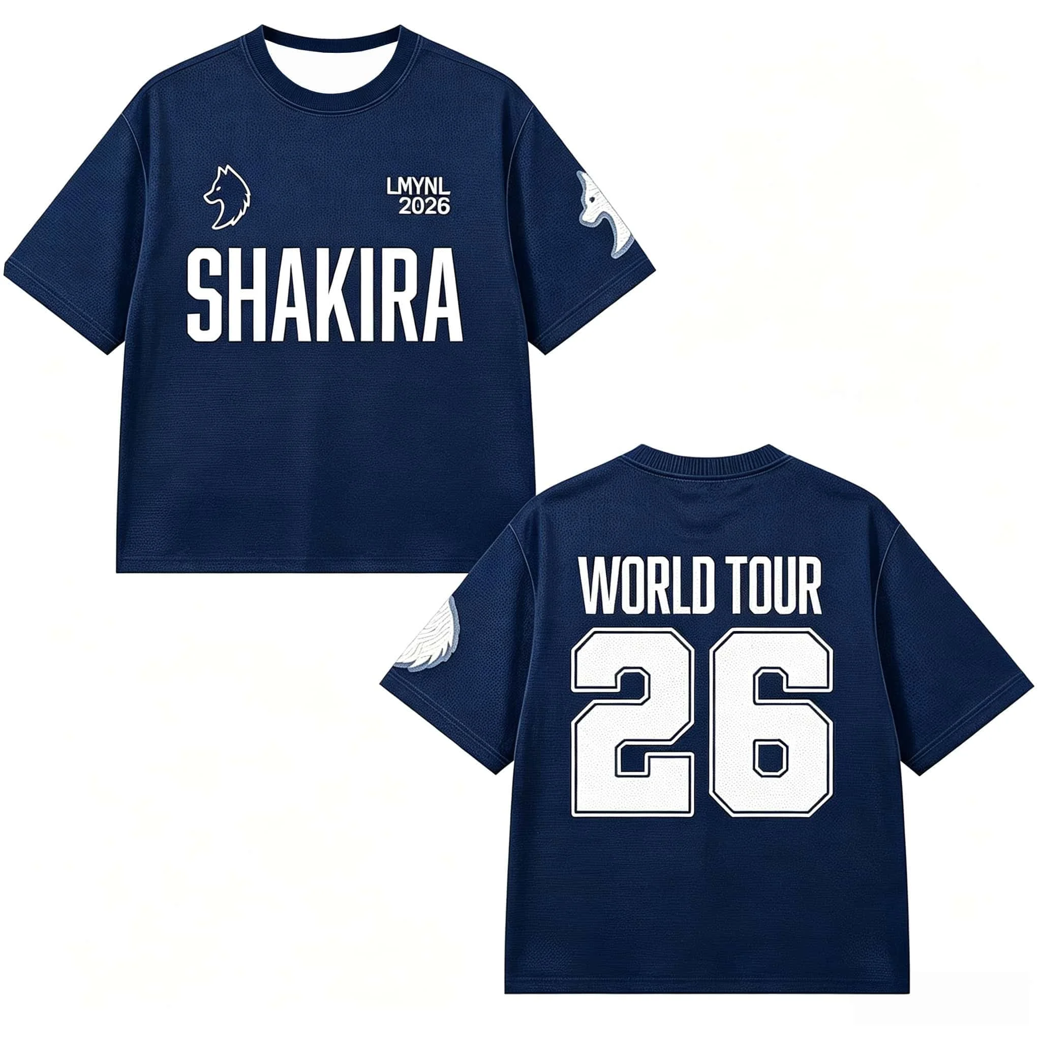 Brandneues Shakira 2026 World Tour T-Shirt Unisex Fan-T-Shirt Lässiges Street-Style-Oberteil Kurzarm für Erwachsene & Kinder Familien-Matching – Detail 7