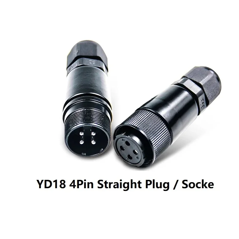 Servo Motor Waterproof Aviation Plug YD18 4Pin 15Pin 4P 15P Encoder Plug Socke for Huada Kane Di Mige