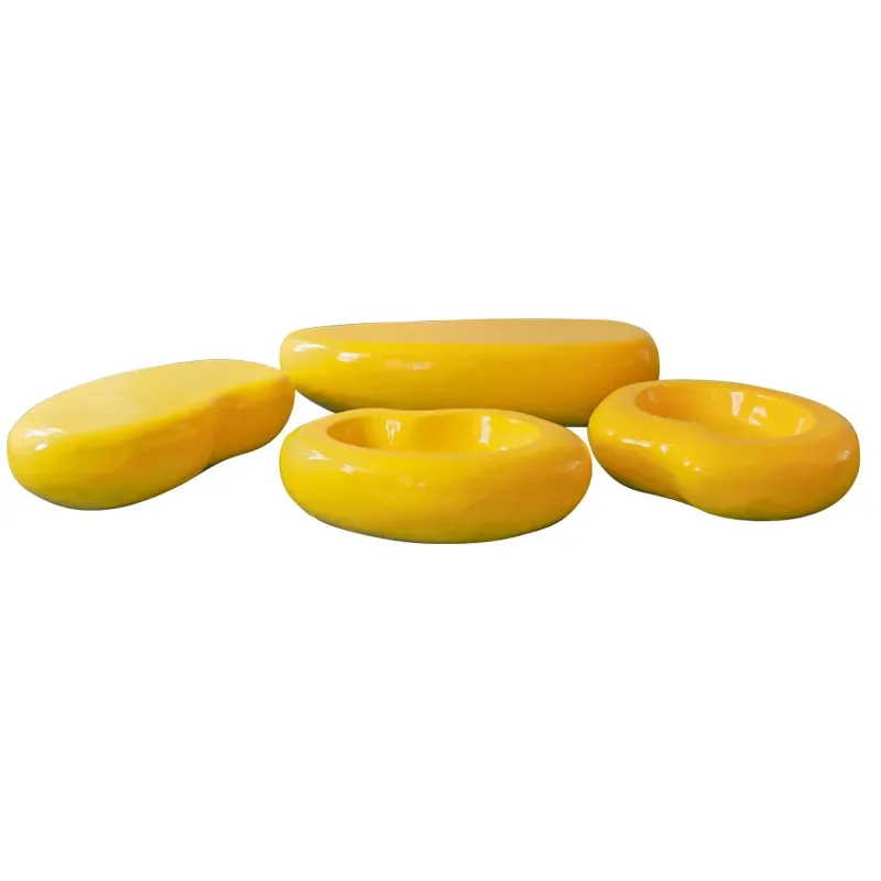 

Creative fiberglass flower pot leisure seat sculpture outdoor garden landscape large shopping mall hotel decoration